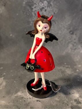 New red polka dot bat wing Halloween decoration girl